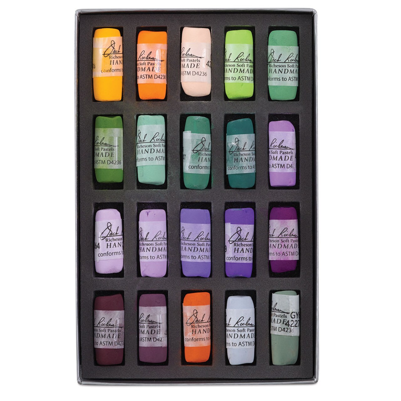 Richeson Soft Handrolled Pastels - Color Wheel, Secondary, Set of 20